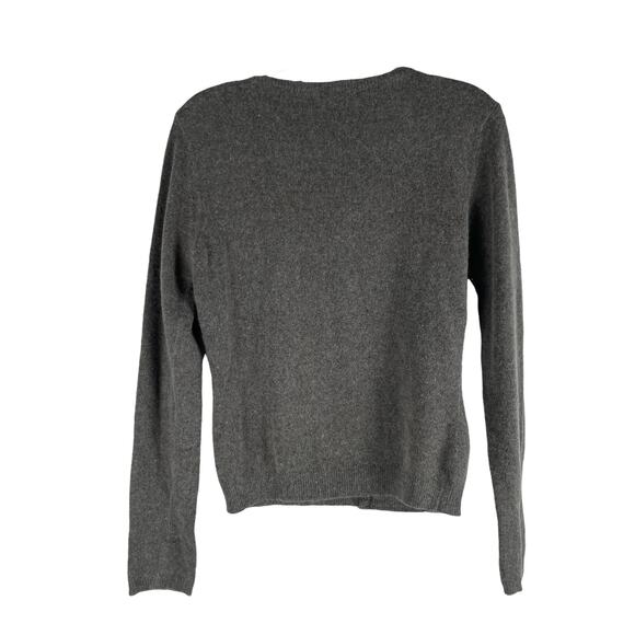 Glam Souls Cashmere Wool Blend Cardigan Rhinestone Brown Size S/M - Picture 6 of 9